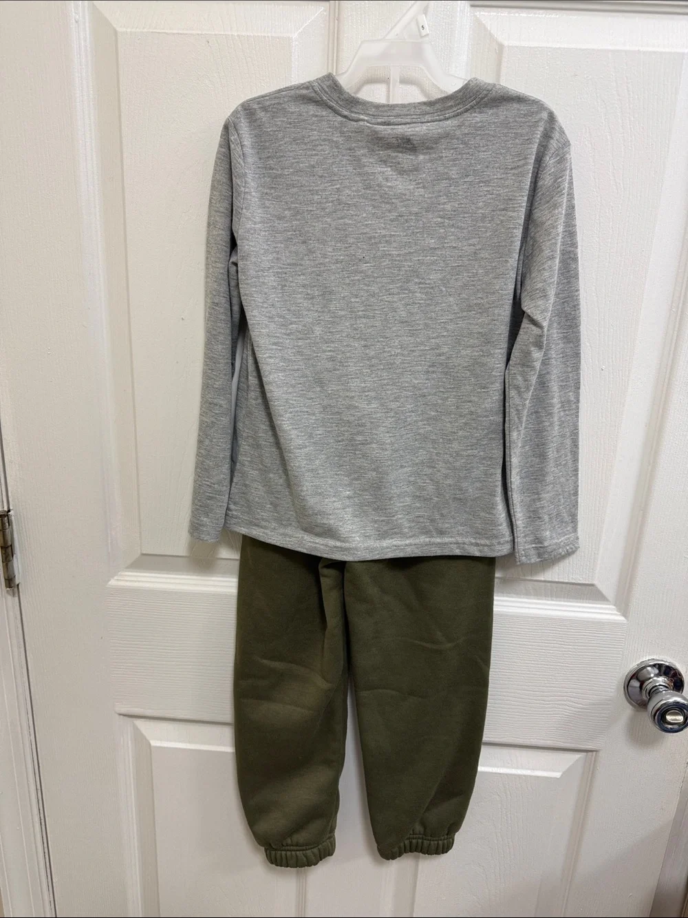 Nike Olive Puffer Vest, Shirt and Jogger Set, Size 5